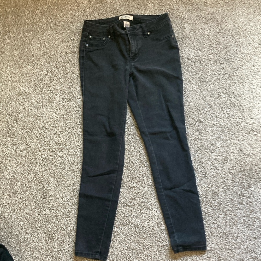 Blue Spice Black Skinny Jeans Stretch Denim